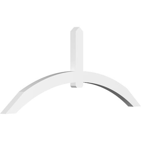 Ekena Millwork Archdale Architectural Grade PVC Gable Bracket, 108"W x 45"H x 4"D x 6"F, 10/12 Pitch GBP108X45X0406ARC00